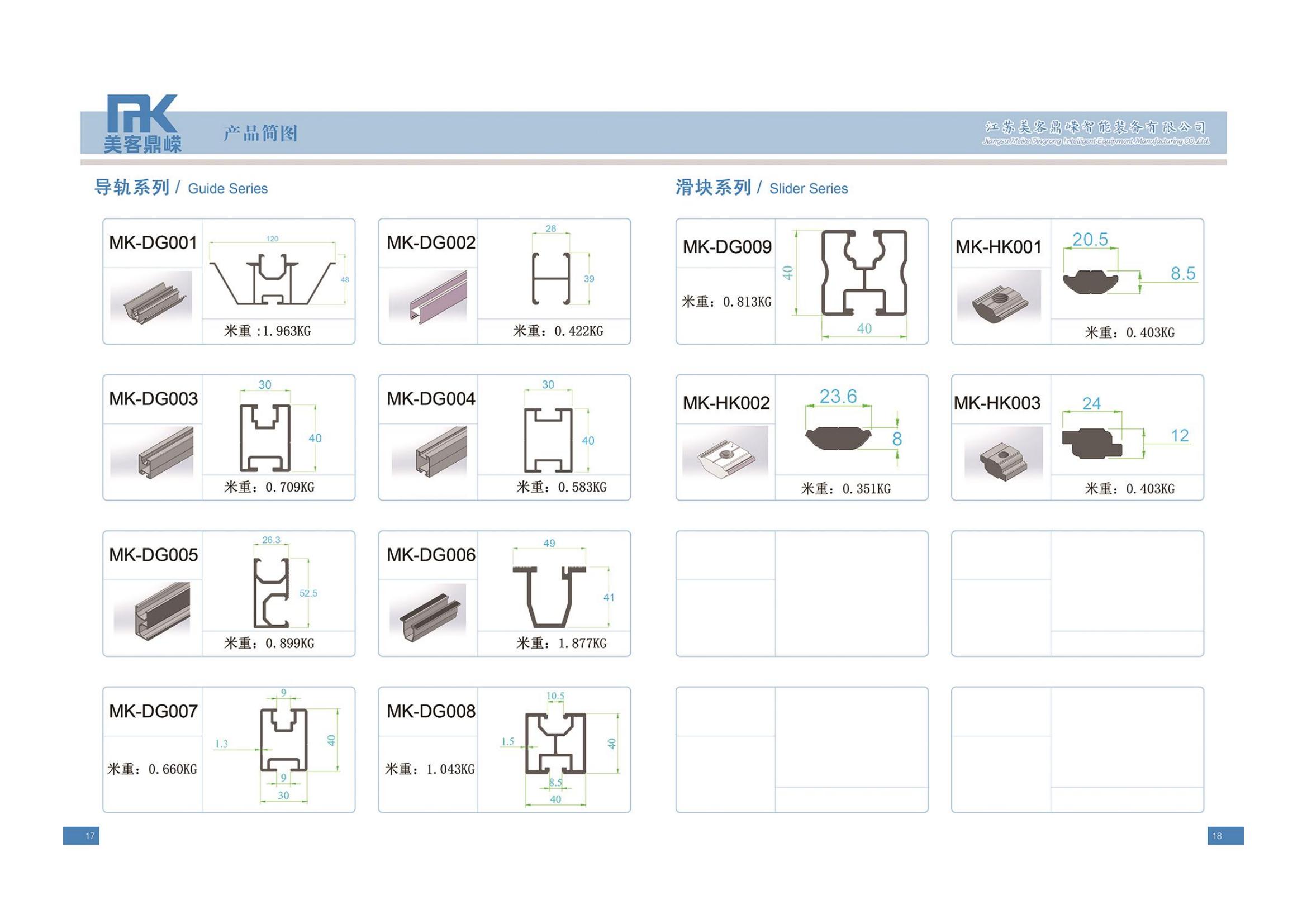導(dǎo)軌，夾具，邊壓塊系列(圖1)